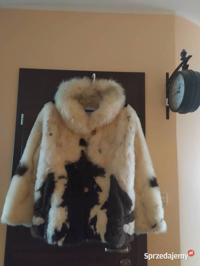 Eleganckie naturalne futro z lamy SM vintage Gdynia sprzedam