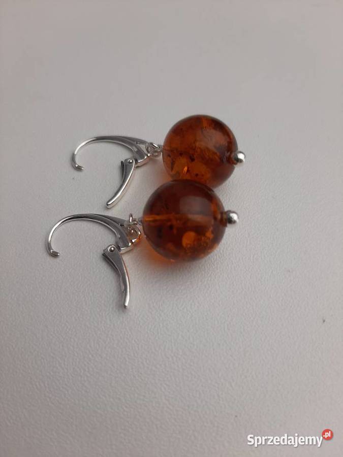kolczyki z bursztynem Kolczyki
