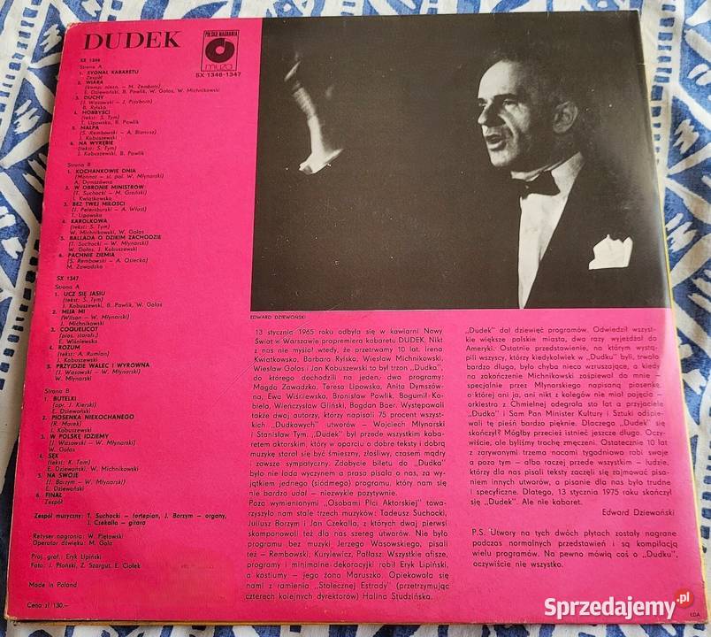 Kabaret Dudek Upupa Epops dwu płytowy album z płyta winylowa kujawsko-pomorskie Chełmno