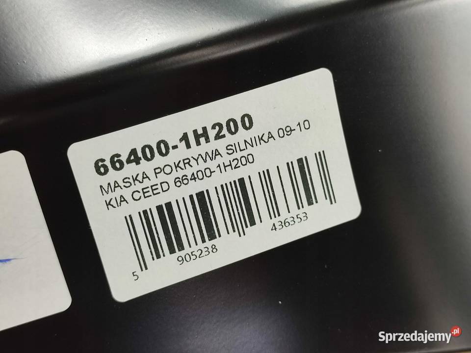 MASKA POKRYWA SILNIKA KIA CEED ED 20072012 Maski lubelskie