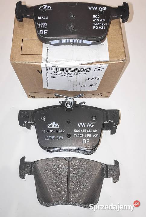 KLOCKI HAMULCOWE 5Q0698451N TYLNE VW AUDI NOWE Części samochodowe