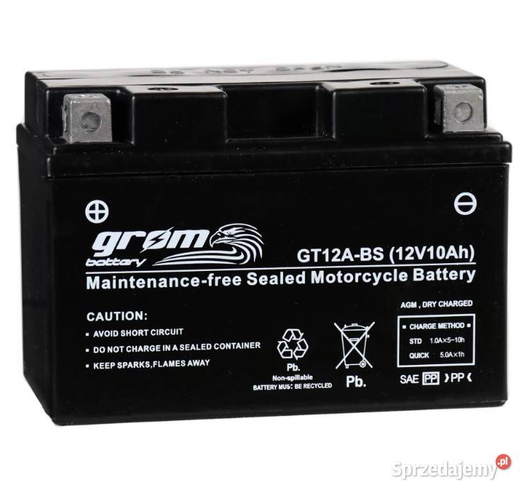 Akumulator motocyklowy GROM GT12ABS YT12ABS 12V Wałbrzych