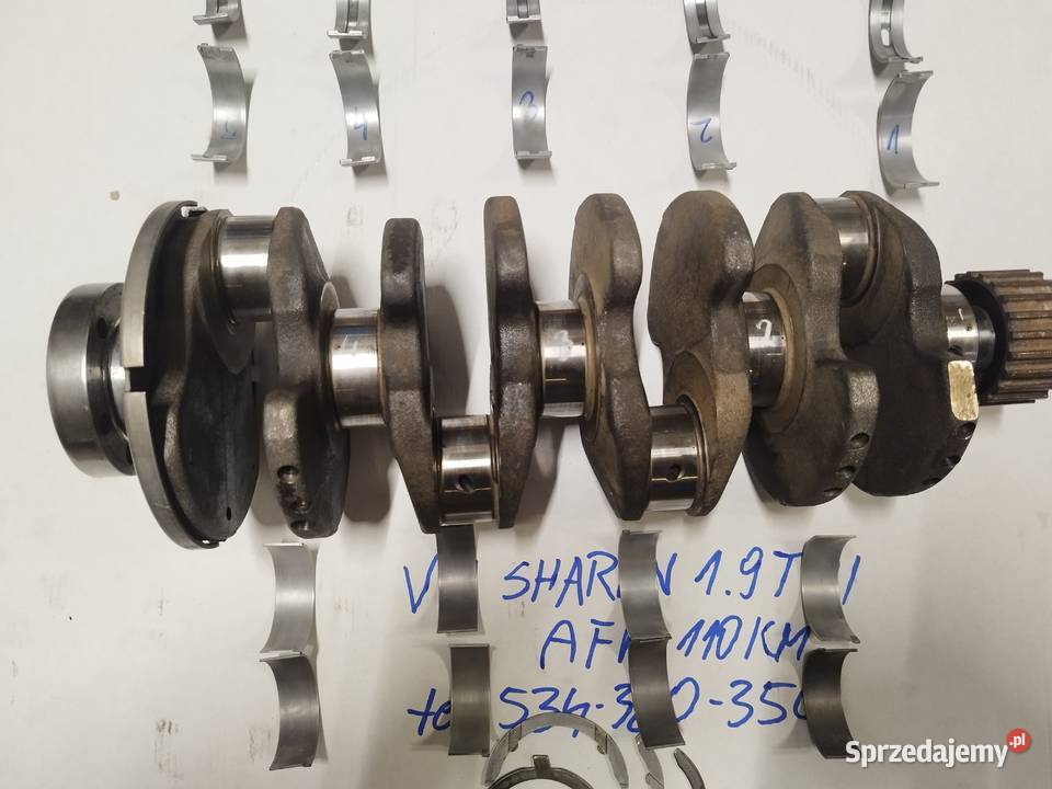 wał korbowy VW Sharan AFN tdi 110 z panewkami Rok produkcji 1992