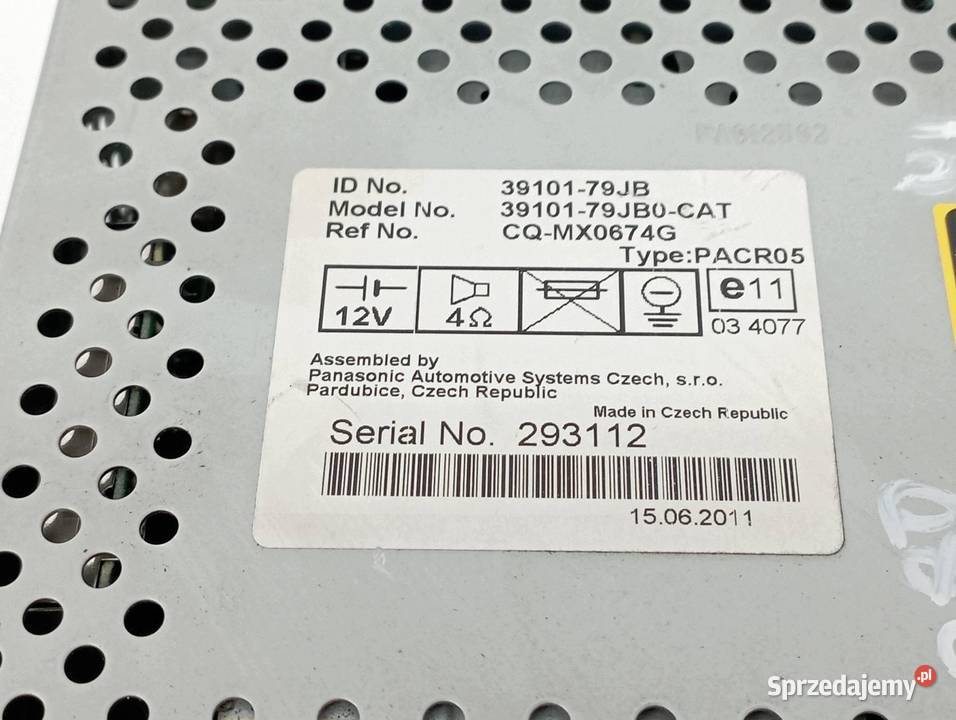 RADIO 3910179JB0CAT Suzuki SX4 I 20062013 Sprzęt audio fabryczny