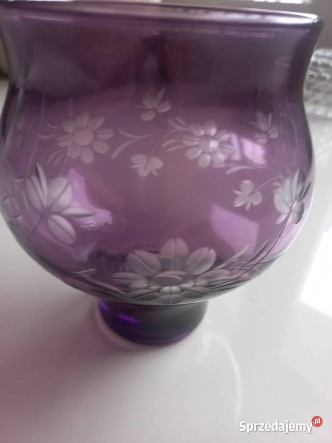 Wazon fioletowy szkło