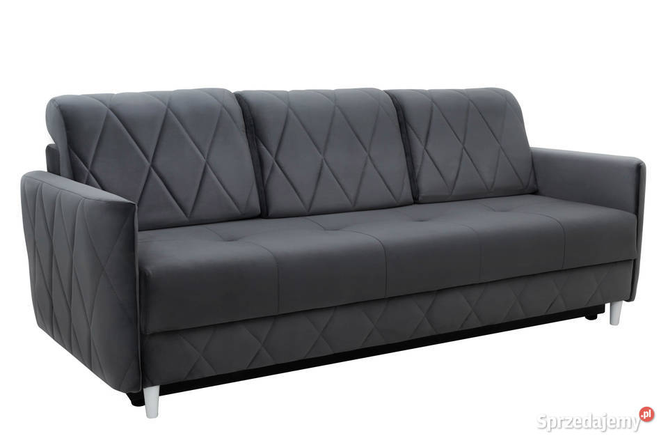 Kanapa Tapicerowana Czarna USZAK