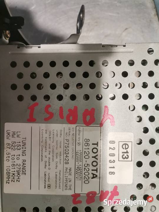 TOYOTA YARIS I RADIO FABRYCZNE 8612052020 Nowy Sącz