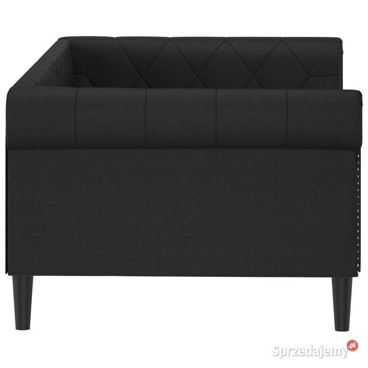 Sofa z funkcją spania czarna obita sztuczną Warszawa sprzedam