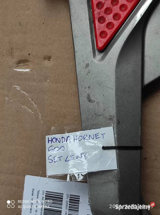 Honda Hornet 600 set podnóżek kierowcy lewy Warszawa