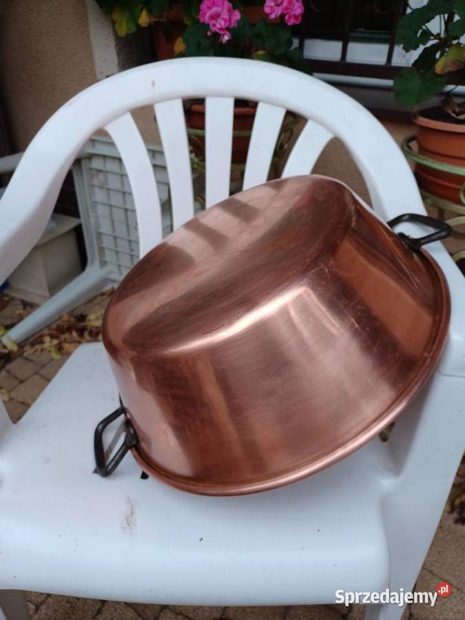 Piękna duża miedziana misa Poznań