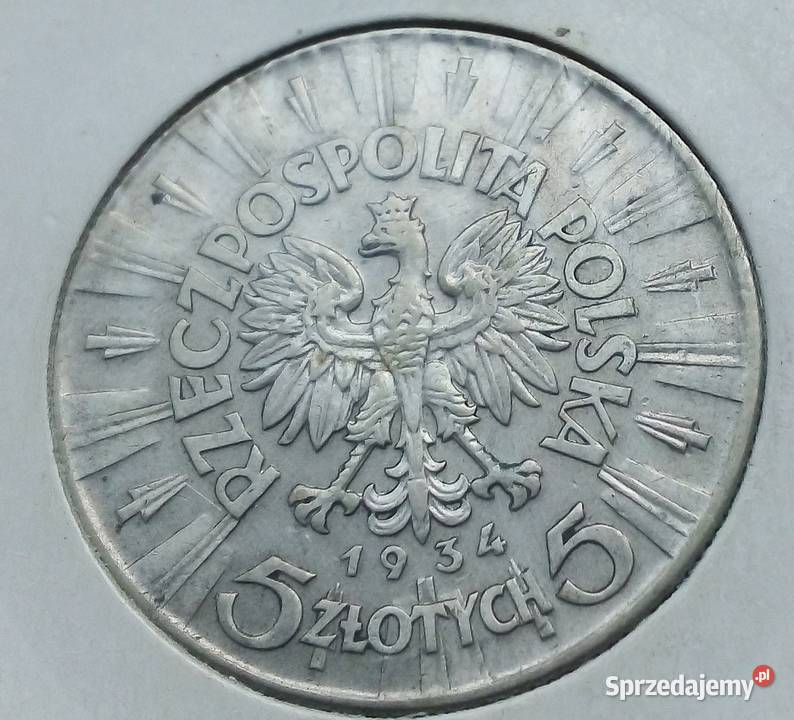 POLSKA5 ZL1934 r SREBRO 750 J PIŁSUDSKI Legionowo