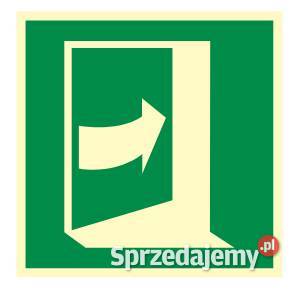 Naklejka BHP Pchać z prawej aby otworzyć AE023 Kamionna sprzedam