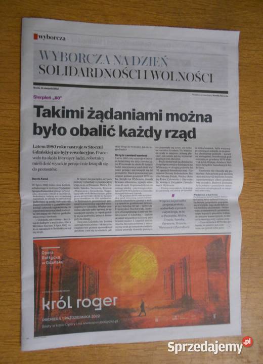 Wyborcza na Dzień Solidarności i Wolności Parczew