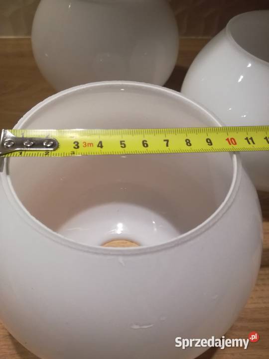 3 klosze białe do żyrandola