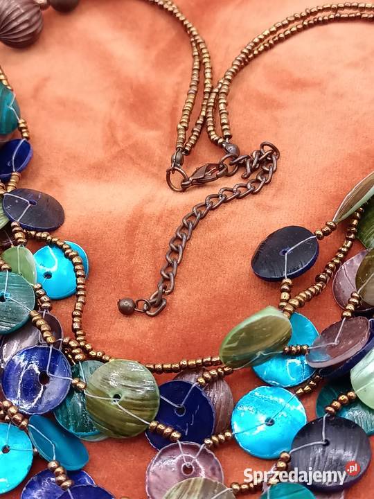 Biżuteria naszyjnik korale brązowe Zamość