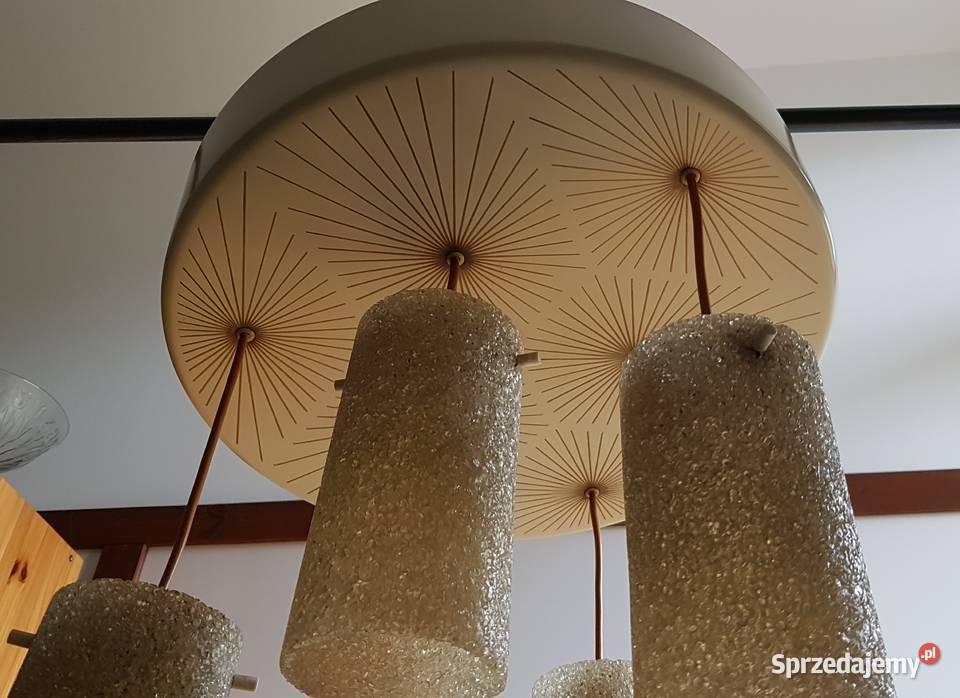 Stara lampa wisząca żyrandol lata 6070 Dąbrowa Górnicza sprzedam