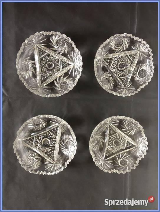 Sprzedam kryształowe talerzyki ze szlifem 3 Staroźreby