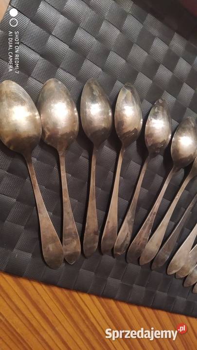 Komplet widelcy i łyżek posrebrzanych Tomaszów Mazowiecki