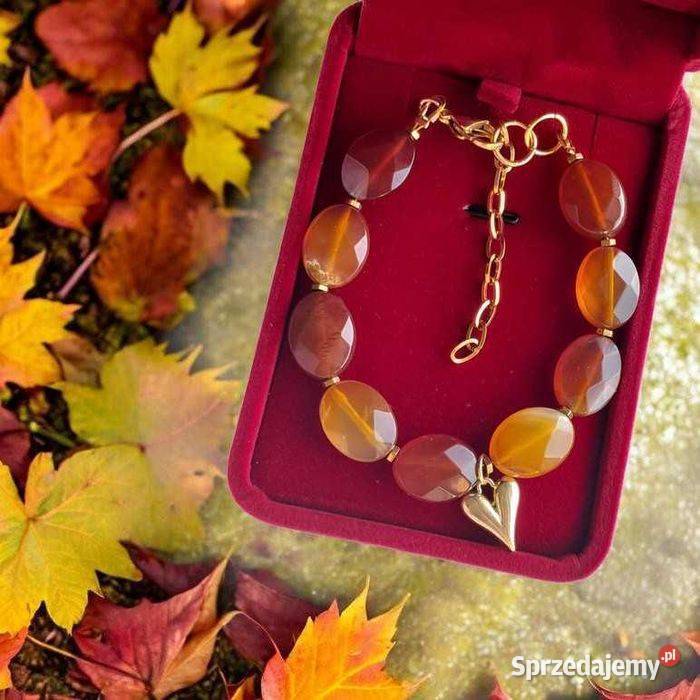 Bransoletka z kamienia naturalnego karneol