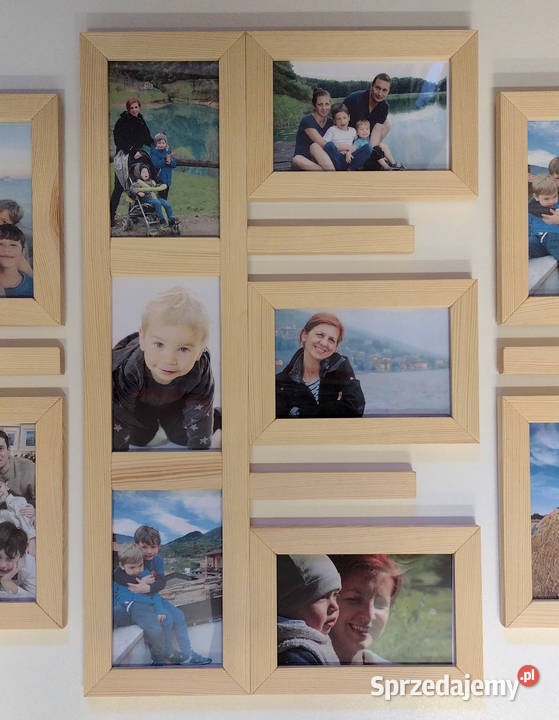 Drewniana Multirama Ramka na 13 zdjęć 10x15 Warszawa