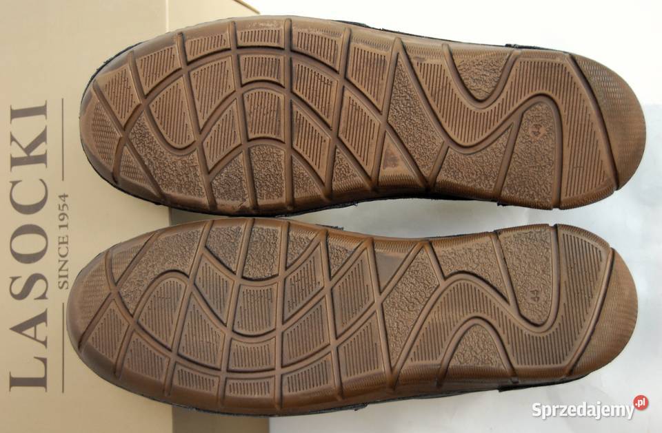 Półbuty męskie skórzane mokasyny granat navy Lublin