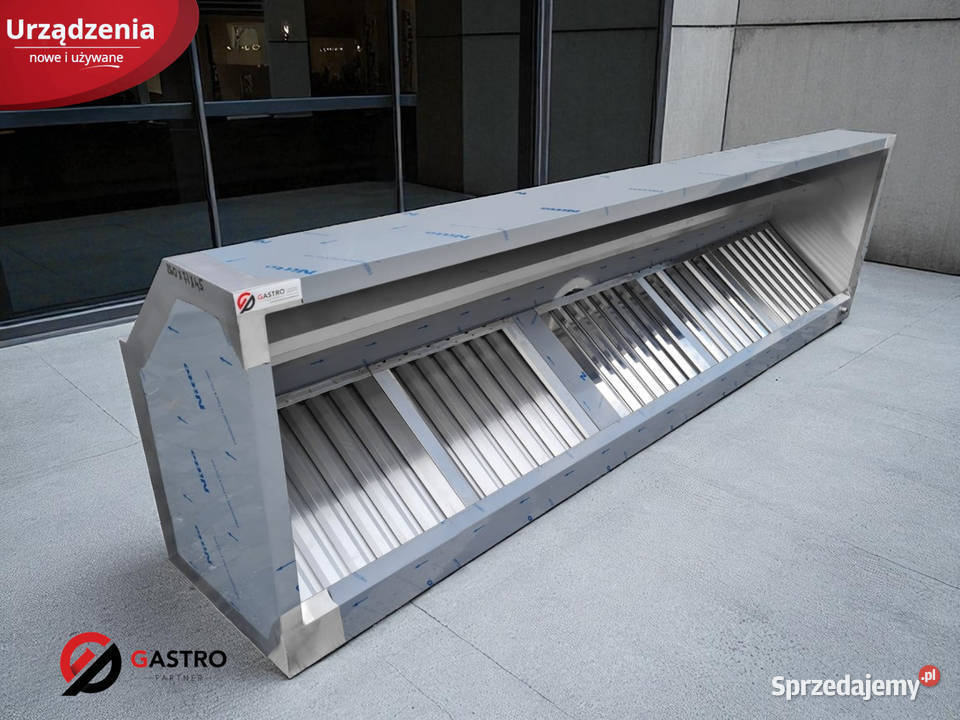 Okap trapezowy przyścienny z filtrami wywiewny Gastronomia Ostrów Wielkopolski sprzedam
