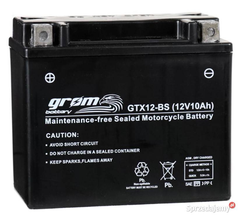 Akumulator motocyklowy GROM GTX12BS YTX12BS 12V Wrocław