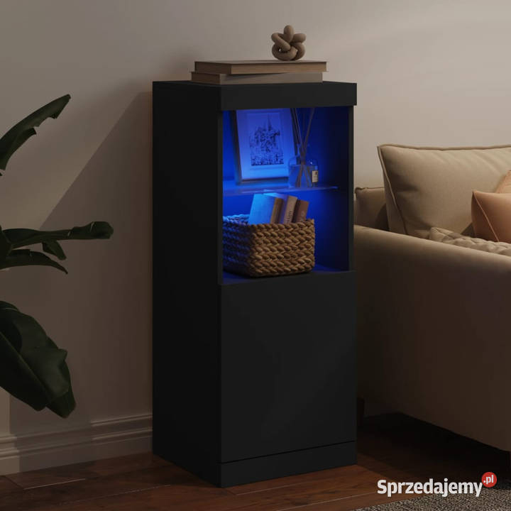 Szafka z oświetleniem LED czarna 41x37x100 mazowieckie Warszawa