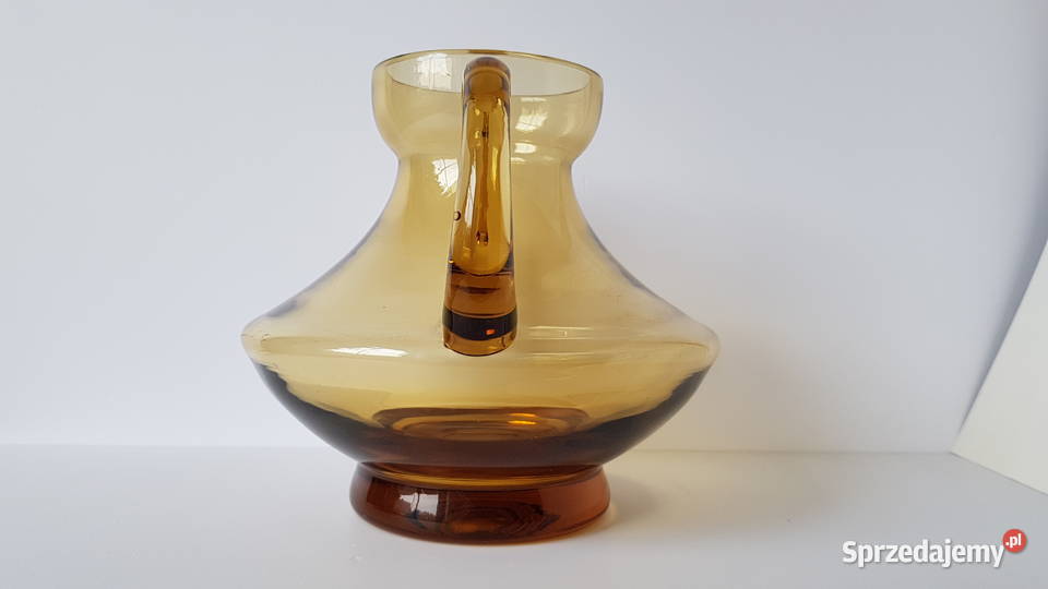 Ciężki wazon amfora Huta Sudety Horbowy kolorowe Porcelana i szkło Dąbrowa Górnicza