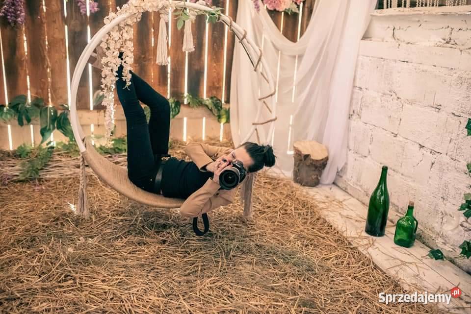 Nowoczesna huśtawka duża w stylu boho małopolskie