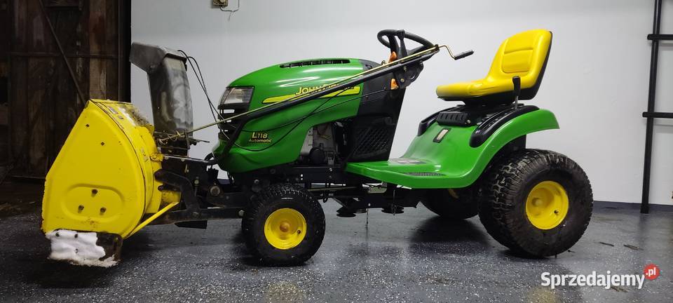 Traktorek kosiarka John Deere z Pług wirnikowy Ogród Będziemyśl