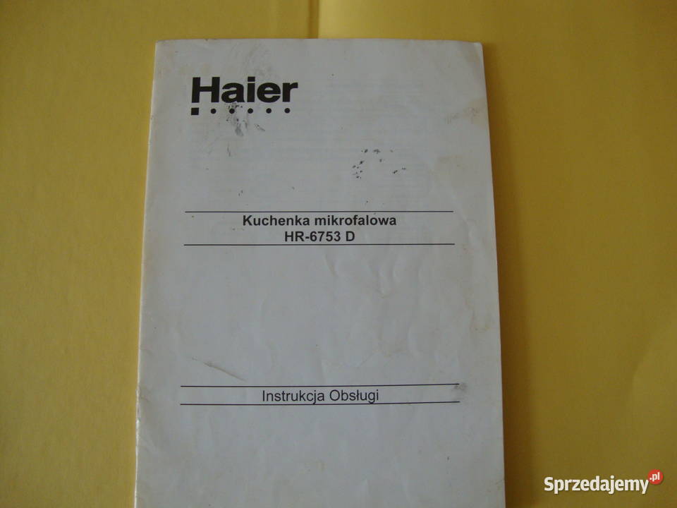 instrukcja; mikrofala; HAIER; HR-6753D; ksero   po polsku