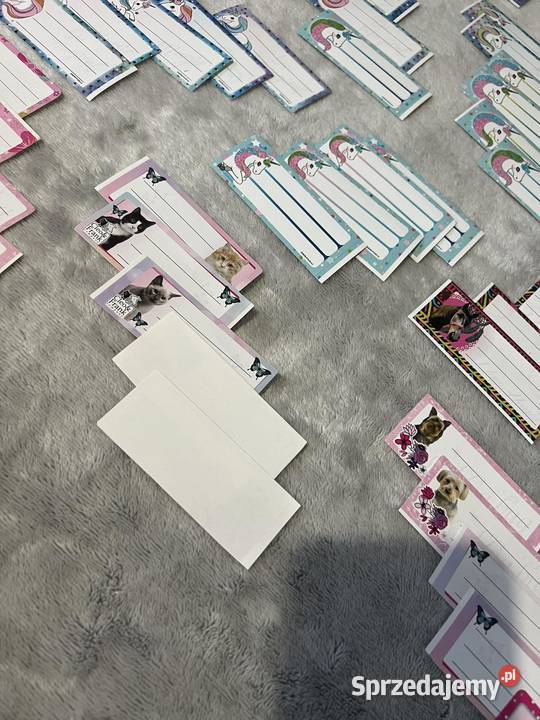 83 naklejki na zeszyt książkę do podpisania Jasło