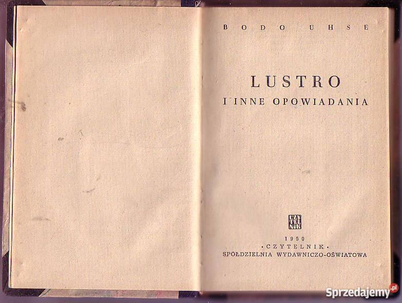 5576 LUSTRO I OPOWIADANIA BODO UHSE Czyrna