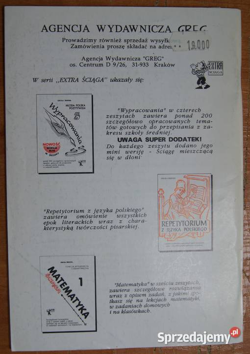 Ściąga 6 Polska literatura współczesna szkoła Rok wydania 1994 Parczew sprzedam