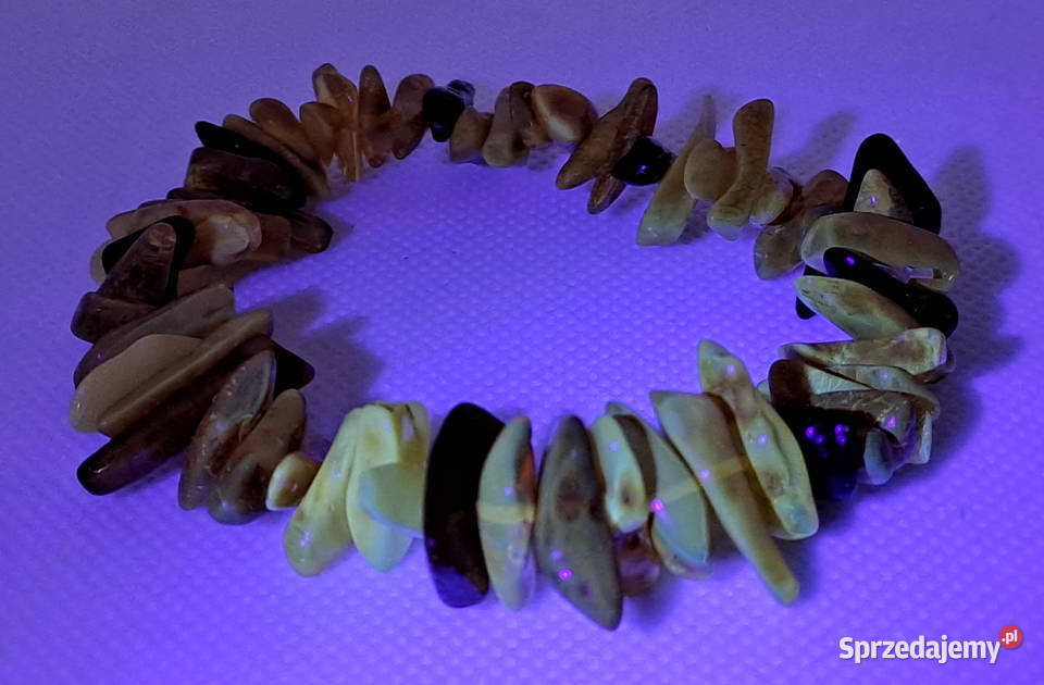 Bransoletka z bursztynu bursztyn sieczka koniak