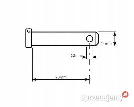 Sworzeń bolec łącznika górnego 24x98mm Kamionna sprzedam