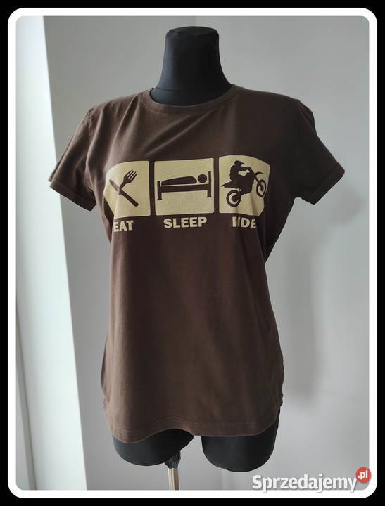 Tshirt koszulka bluzka brązowa bawełna IMPERIAL Płock