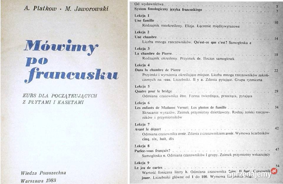 Mówimy francusku Antoni Płatkow Mieczysław Chełm sprzedam