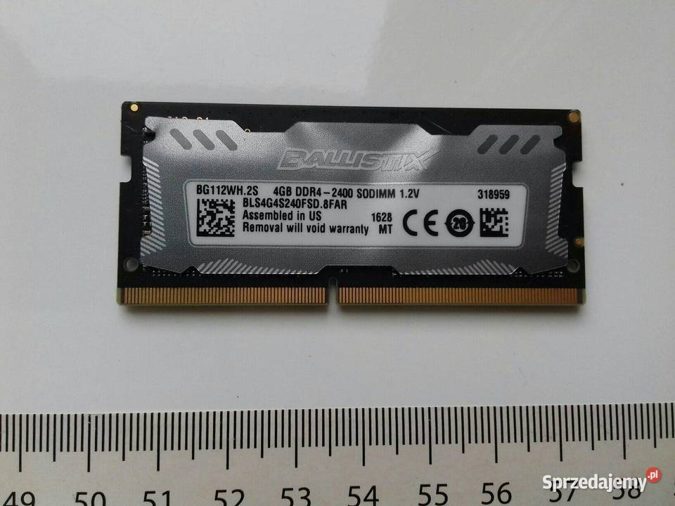 Crucial Ballistix Sport DDR4 4GB laptopowa 2400 Bydgoszcz