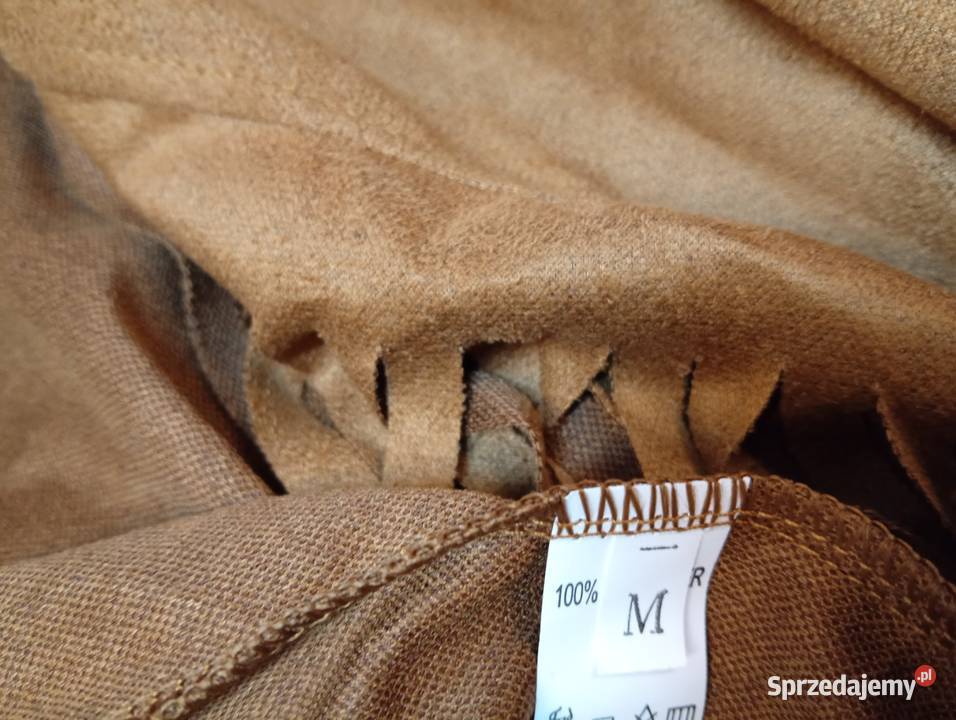 38M Brązowa kamizelka kowbojska z frędzlami Nowa Rozmiar 38(M) Kraków sprzedam