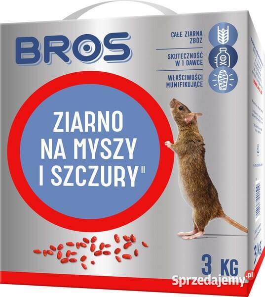 Ziarno na myszy i szczury Bros 3 1594001300 Higiena i dezynfekcja pomieszczeń Kamionna sprzedam