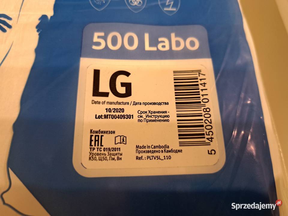 Kombinezon Ochronny Tyvek LABO 500 Rozmiar M L Czechowice-Dziedzice