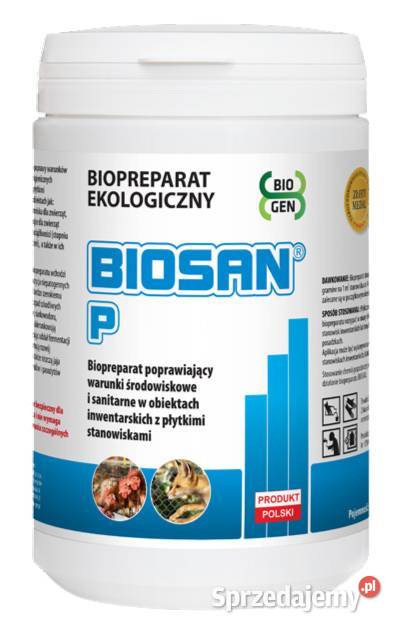 BIOSAN P 1 usuwa odory upłynnia gnojówkę BIOGEN Zahajki