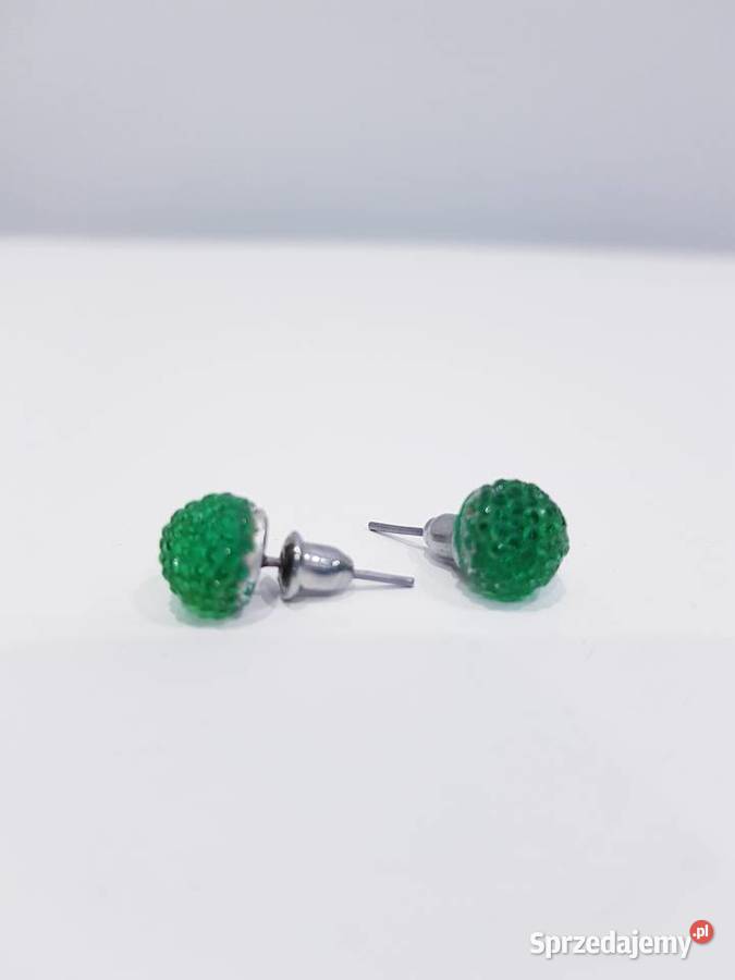 Damskie szmaragdowe kolczyki Dąbrowa Górnicza