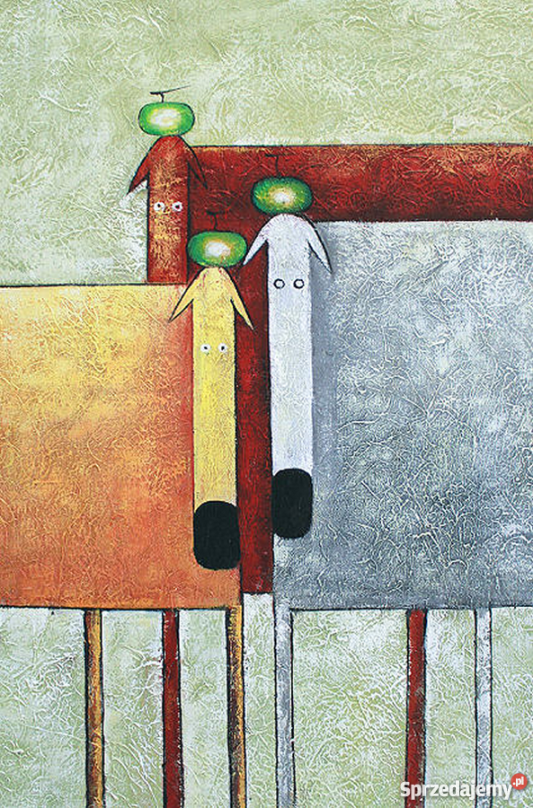 Abstrakcja nowoczesna wesoła Obraz olejny Warszawa