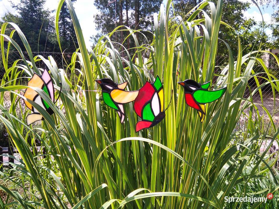 Witraż motylki i ptaszki zawieszki witrażowe 4