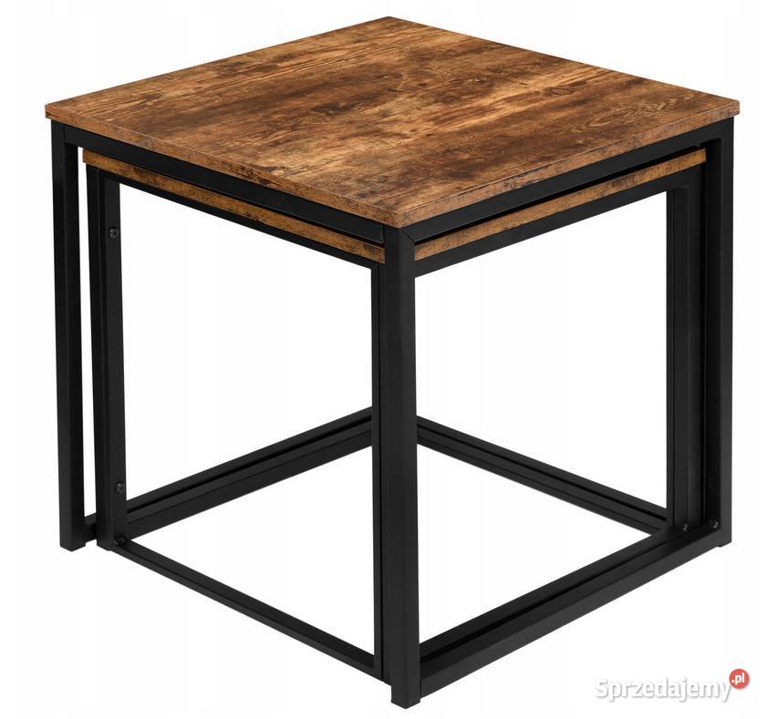 STOLIK KAWOWY ŁAWA STÓŁ ZESTAW 2 LOFT INDUSTRIAL podlaskie Choroszcz