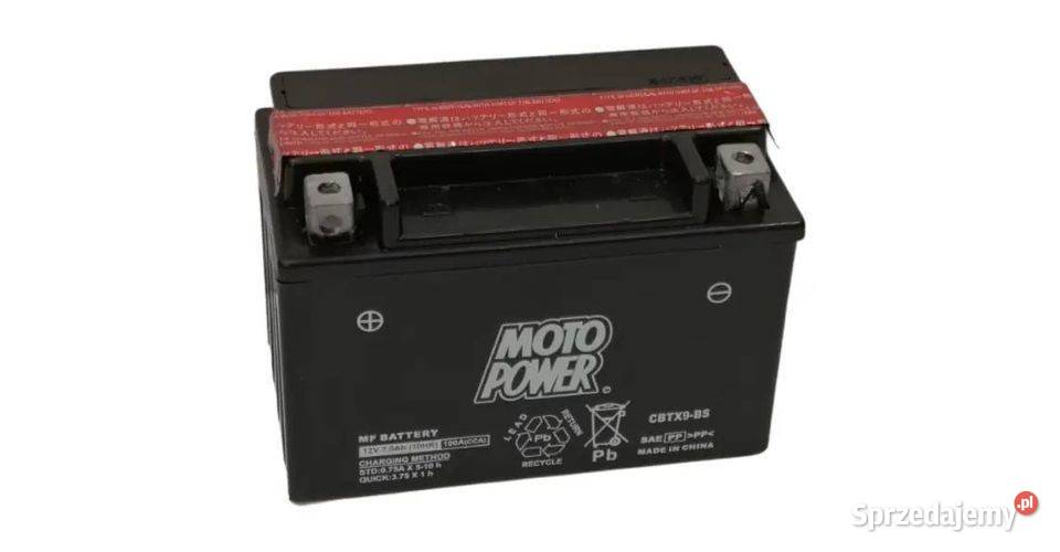 Akumulator motocyklowy MotoPower CBTX9BS YTX9BS