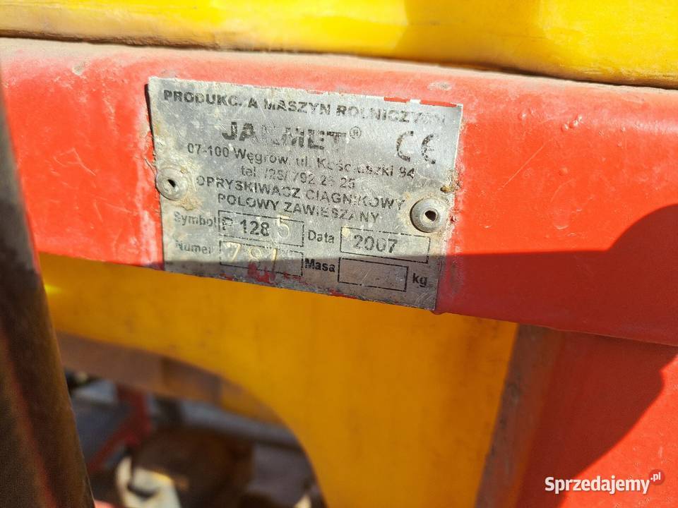 Opryskiwacz Jarmet 600l 12m sprzedam